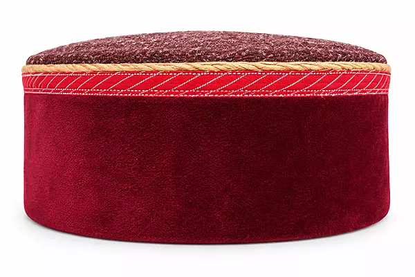 Maroon Bushahri Topi – Traditional Himachali Craft