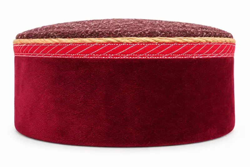 Maroon Bushahri Topi – Traditional Himachali Craft