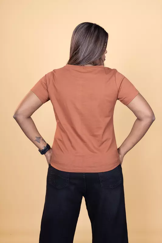 Women's Regular T-Shirt - Brown