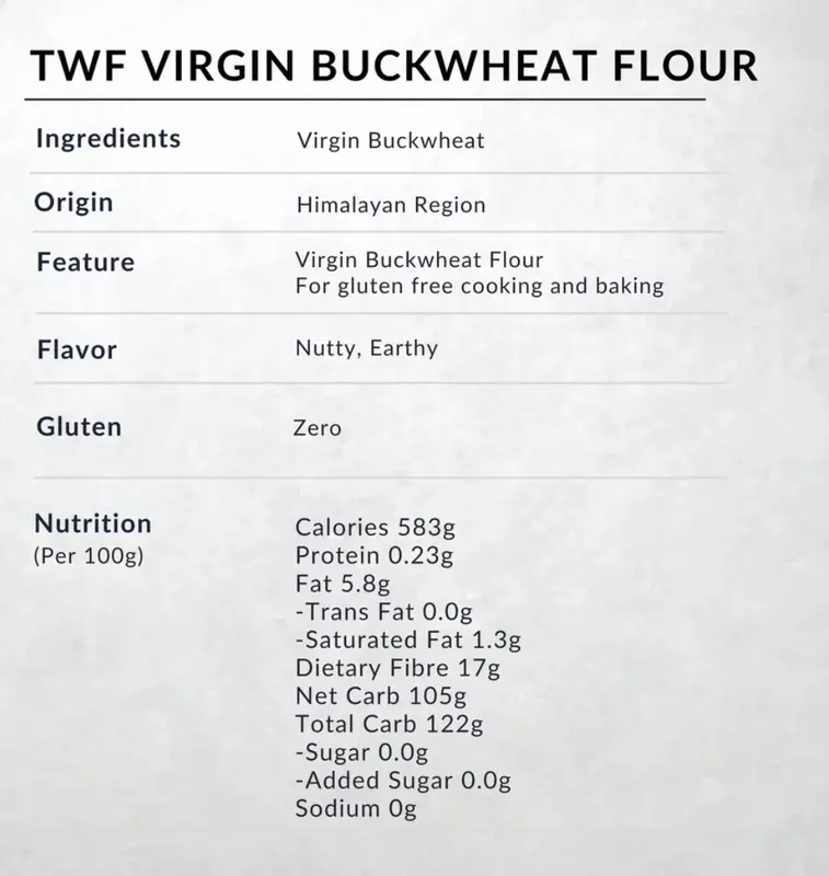 Virgin Buckwheat Flour 1 Kg - TWF