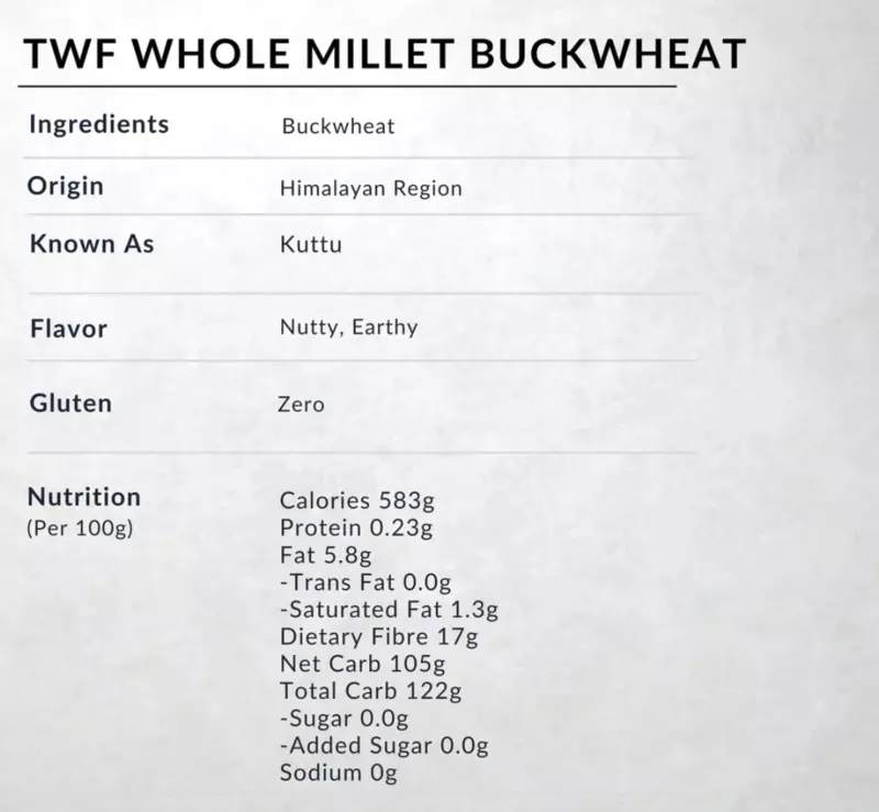 Buckwheat Whole Millet (Gluten Free Millet)
