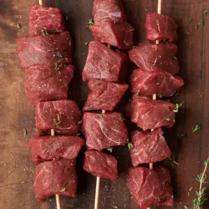 Marinated Tenderloin Buff Skewers 500 Gms (4-5 Sticks)
