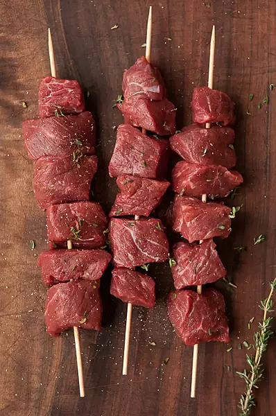 Marinated Tenderloin Buff Skewers (500 Gms) - HMAN