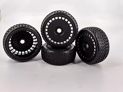 Generic Buggy 4PCS 1/8 K01 RC Wheels in Black