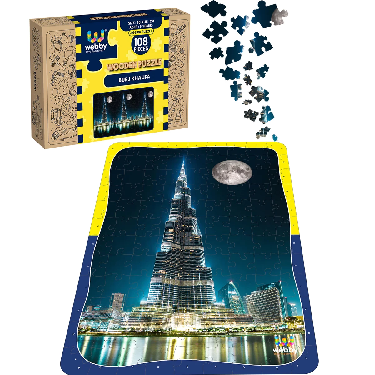 Burj Khalifa Wooden Puzzle 108 Pcs