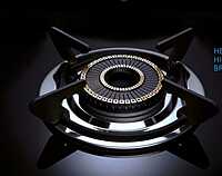 Stove Elica EL CT 0694 Vetro Sapphire Front Knob 2T BS Stove Elica EL CT 0694 Vetro Sapphire Front Knob 2T BS