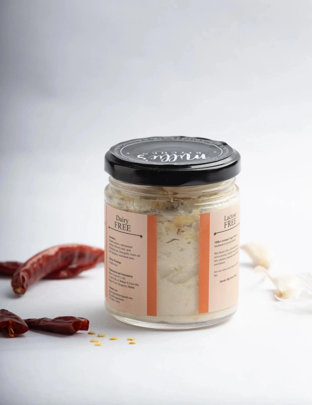 Burnt Red Chili and Garlic Soft Cheese - Vegan