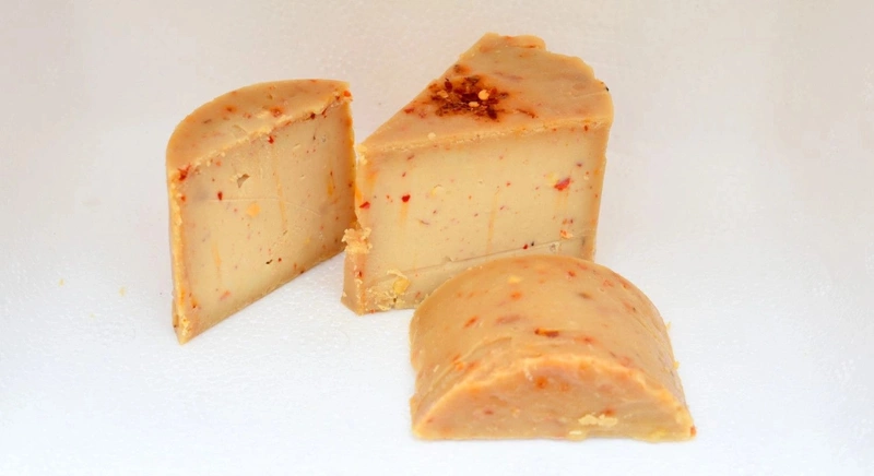 Burnt Red Chili and Garlic Wheel Hard Cheese - Vegan