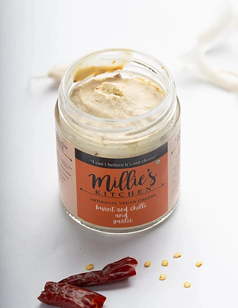 Burnt Red Chili and Garlic Soft Cheese - Vegan