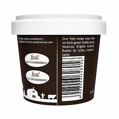 Nutoras English Country Butter - Grass Fed 250G