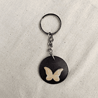 Coconut Shell Key Chain