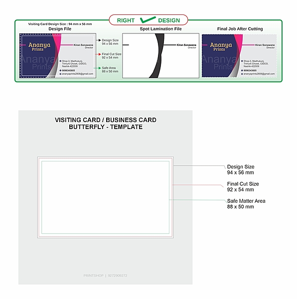 Butterfly Visiting Card Template