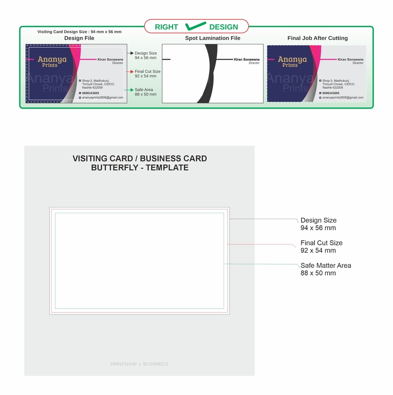 Butterfly Visiting Card Template