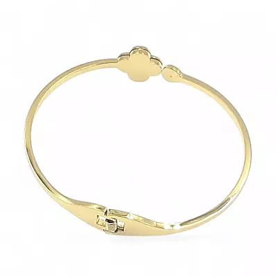 Black Clover Anti-Tarnish Gold Bangle - Stainless Steel