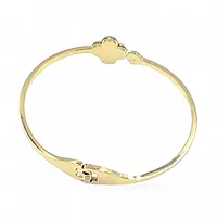 Blue Clover Anti-Tarnish Gold Bangle - Stainless Steel