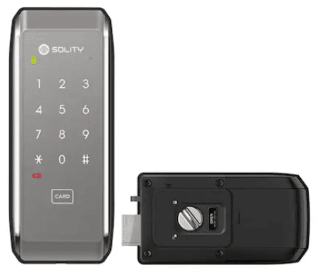 Solity Premium Digital Rim Lock With Fingerprint Password RFID Card Emergency Key