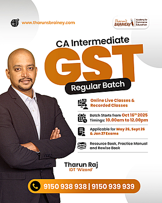 CA Inter β GST Regular Batch (May 26, Sep 26 & Jan 27 Exams)