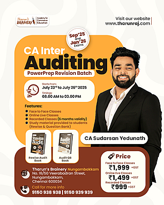 CA Inter Auditing Revision Batch - Jan 26