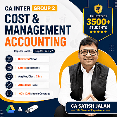 CA Inter Cost and Management Accounting (Group 2) By CA Satish Jalan