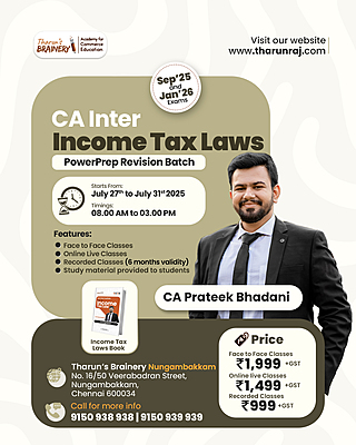 CA Inter Income Tax Revision Batch Jan 26