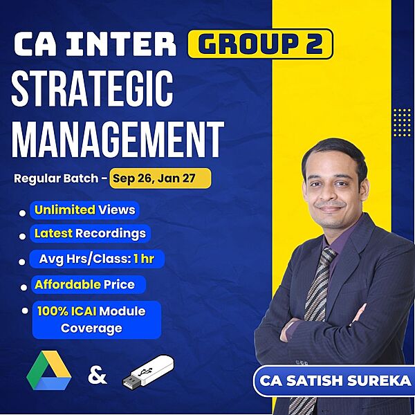 CA Inter Strategic Management (Group 2) By CA Satish Sureka CA Inter Strategic Management (Group 2) By CA Satish Sureka