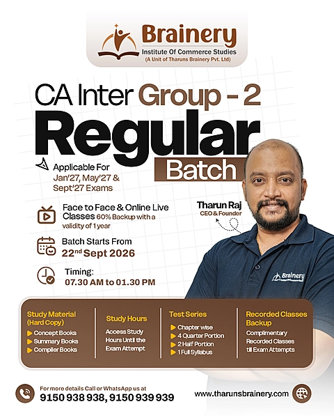 CA Inter Group 2 Combo | Regular Batch | January & May 2027 Exam