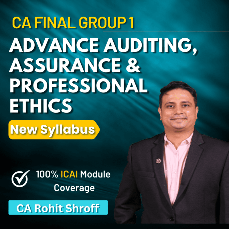 CA Final Advanced Audit & Prof Ethics (Group 1) - By J.K Shah Classes - Prof Rohit Shroff CA Final Advanced Audit & Prof Ethics (Group 1) - By J.K Shah Classes - Prof Rohit Shroff