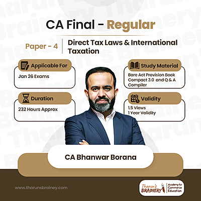 CA Final Direct Tax Regular Batch