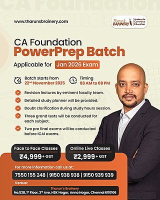 CA Foundation Powerprep Batch - Jan 26