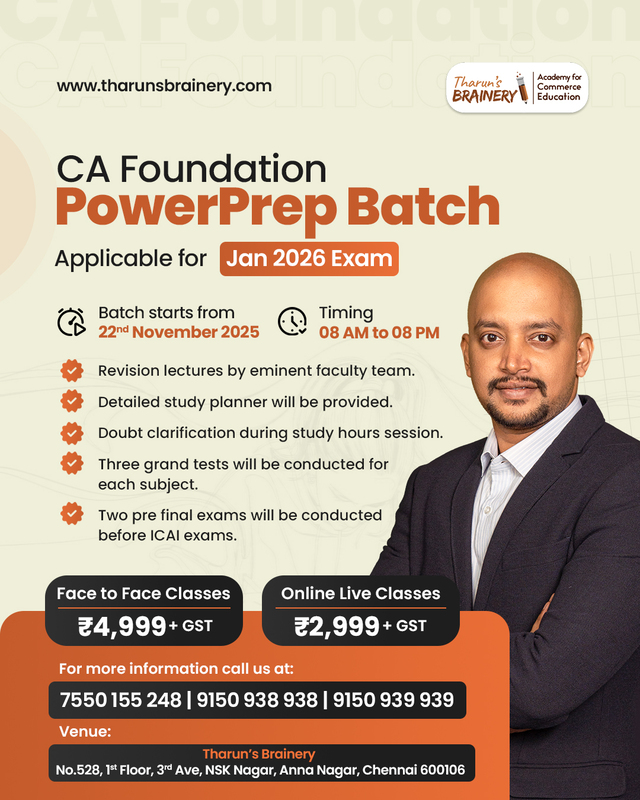 CA Foundation Powerprep Batch - Jan 26