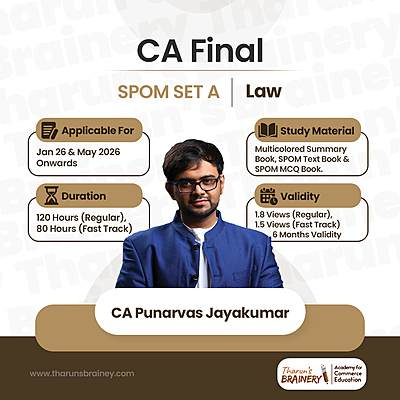 CA Final SPOM (Set A) Corporate & Economic Laws