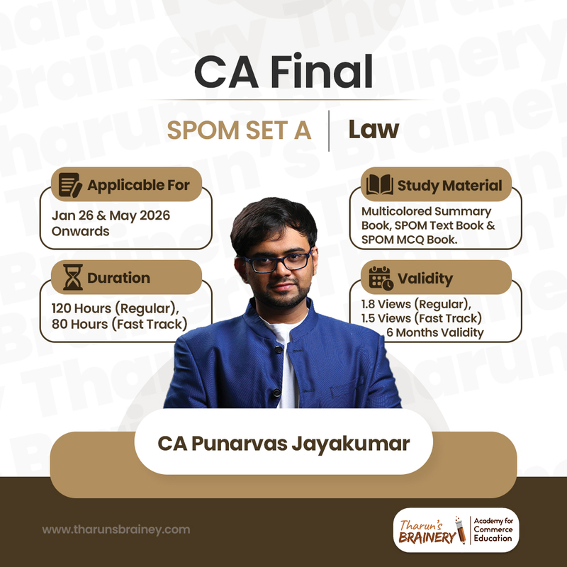 CA Final SPOM (Set A) Corporate & Economic Laws