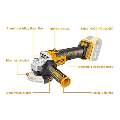 INGCO Cordless Angle Grinder CAGLI261021