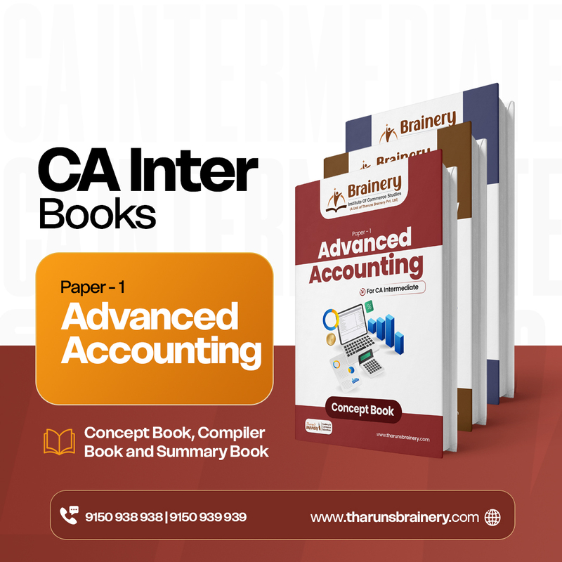 CA Inter – Paper 1: Advanced Accounting | 3 Books Combo