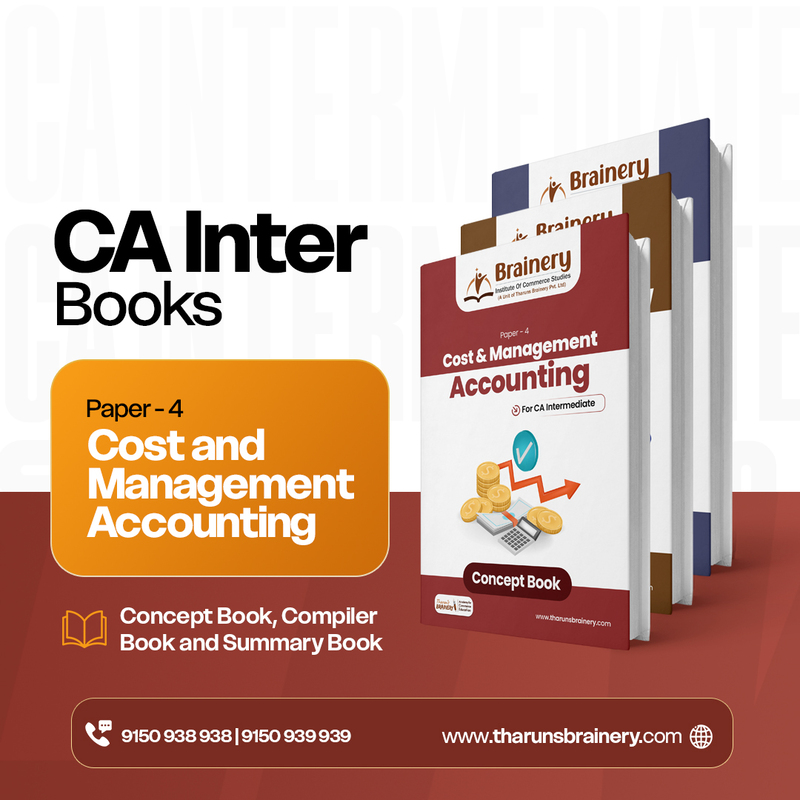 CA Inter – Paper 4: Cost and Management Accounting | 3 Books Combo