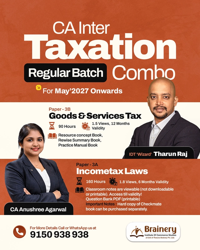 CA Inter Taxation Combo - Regular Batch
