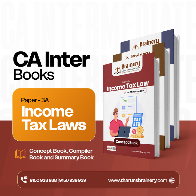 CA Inter – Paper 3A: Income Tax Laws | 3 Books Combo