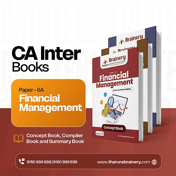CA Inter – Paper 6A: Financial Management | 3 Books Combo