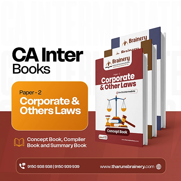 CA Inter – Paper 2: Corporate & Other Laws | 3 Books Combo