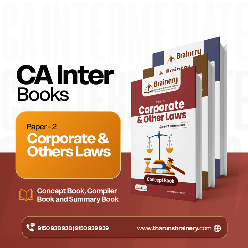 CA Inter – Paper 2: Corporate & Other Laws | 3 Books Combo