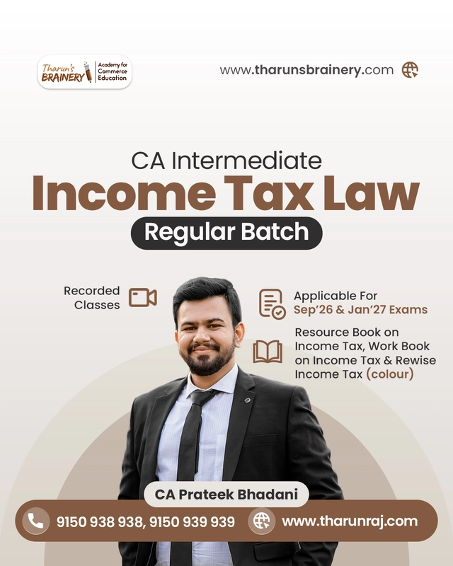 CA Inter Income Tax Laws Regular