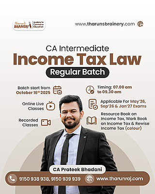 CA Inter Income Tax Laws Regular