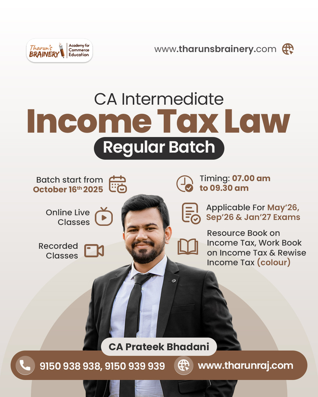 CA Inter Income Tax Laws Regular