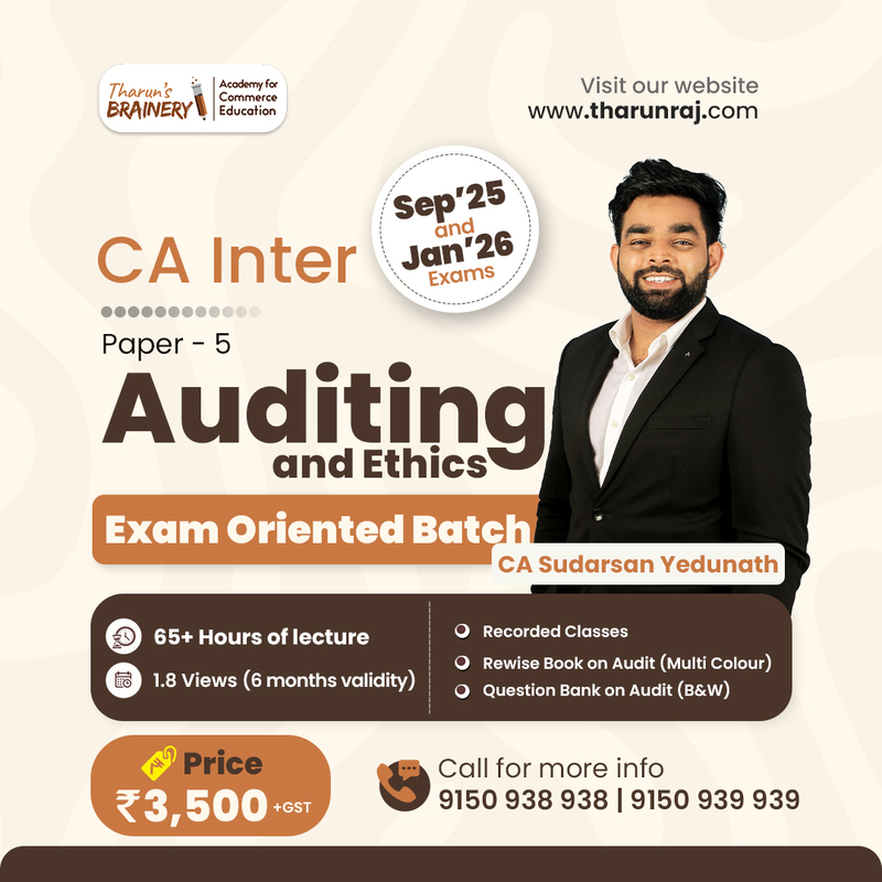 CA Inter Auditing Exam Oriented Batch