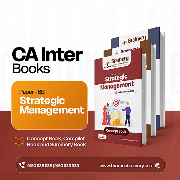 CA Inter – Paper 6B: Strategic Management | 3 Books Combo