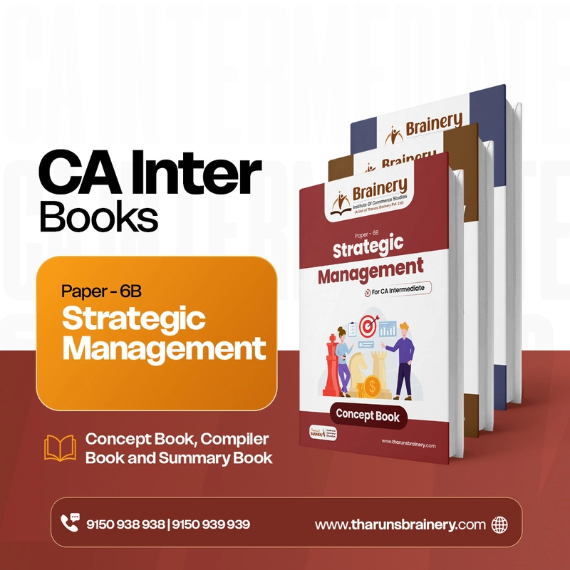 CA Inter – Paper 6B: Strategic Management | 3 Books Combo