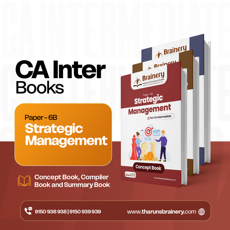 CA Inter – Paper 6B: Strategic Management | 3 Books Combo