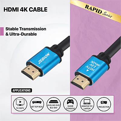 HDMI CABLE ZEBION RAPID 4K-10M HDMI CABLE ZEBION RAPID 4K-10M