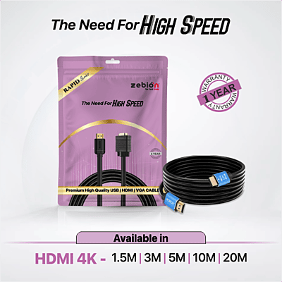 HDMI CABLE ZEBION RAPID 4K-10M HDMI CABLE ZEBION RAPID 4K-10M