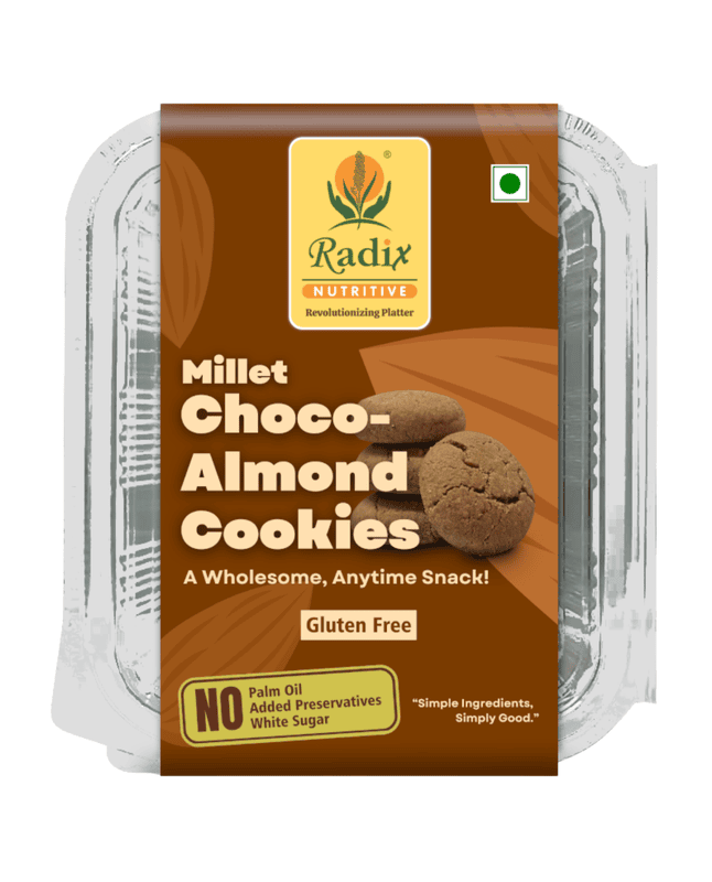 Millet Choco-Almond Cookies - 200 g | Gluten Free